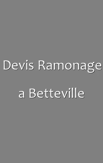 Devis Ramonage a Betteville