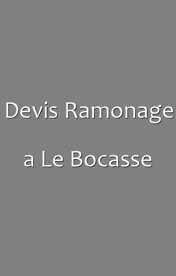 Devis Ramonage a Le Bocasse