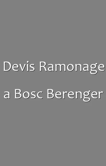 Devis Ramonage a Bosc Berenger