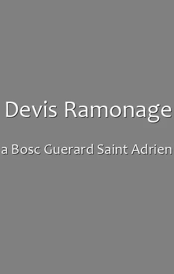 Devis Ramonage a Bosc Guerard Saint Adrien