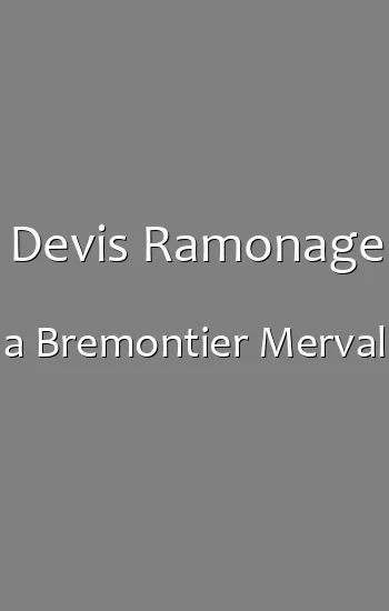 Devis Ramonage a Bremontier Merval