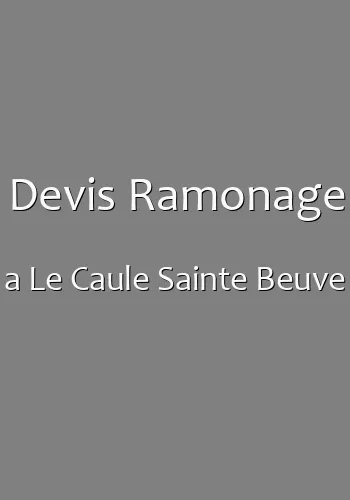 Devis Ramonage a Le Caule Sainte Beuve