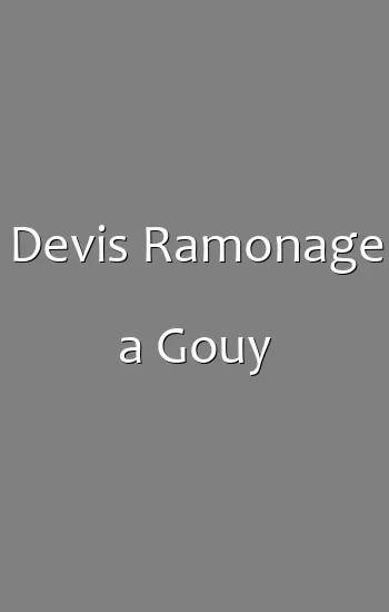 Devis Ramonage a Gouy