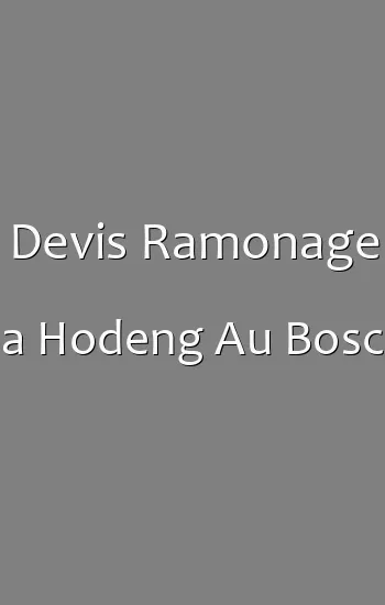 Devis Ramonage a Hodeng Au Bosc