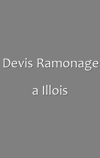 Devis Ramonage a Illois
