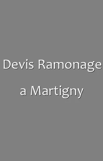 Devis Ramonage a Martigny