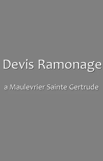 Devis Ramonage a Maulevrier Sainte Gertrude