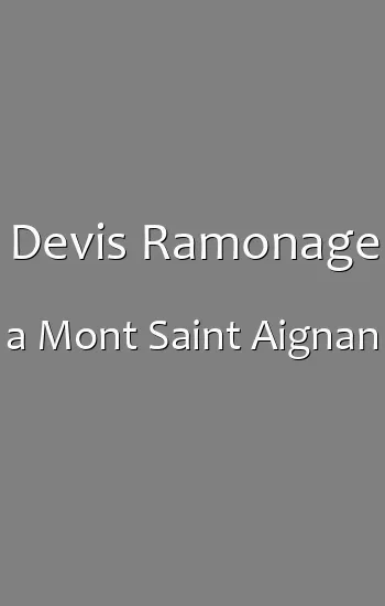Devis Ramonage a Mont Saint Aignan