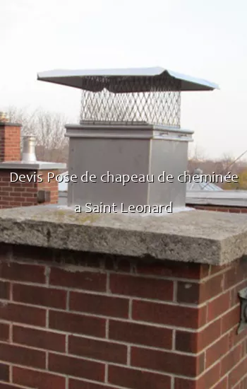 Devis Pose de chapeau de cheminée a Saint Leonard