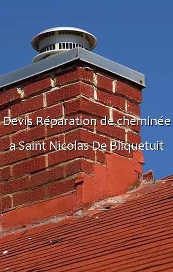 Devis Réparation de cheminée a Saint Nicolas De Bliquetuit