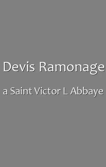 Devis Ramonage a Saint Victor L Abbaye